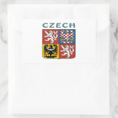 TSCHECHISCHE Wappendecke Rechteckiger Aufkleber (Tasche)