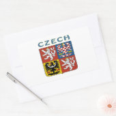 TSCHECHISCHE Wappendecke Rechteckiger Aufkleber (Umschlag)