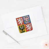 Tschechische Wappenkleidung, Tschechische Republik Quadratischer Aufkleber (Umschlag)