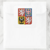 Tschechische Wappenkleidung, Tschechische Republik Quadratischer Aufkleber (Tasche)
