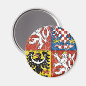 tschechische Wappenküste Magnet (Vorderseite/Rückseite)