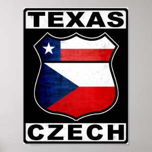 Tschechischer Amerikaner Texas Poster