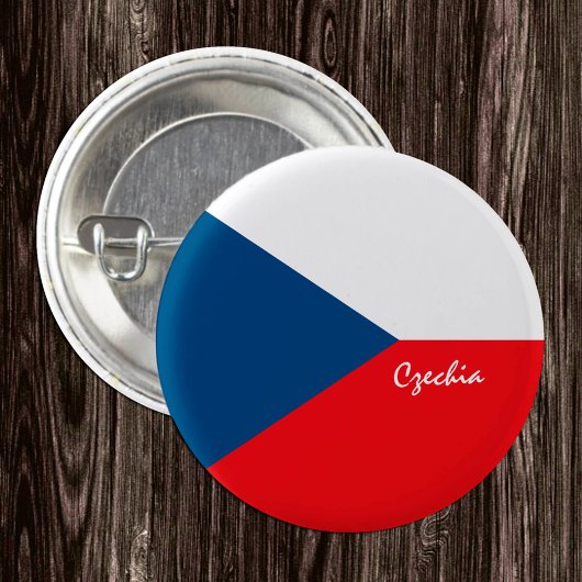 tschechischer Knopf, patriotische tschechische Fla Button
