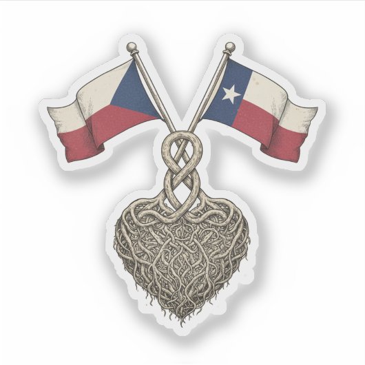 Tschechischer Texaner Aufkleber (Vorderseite)