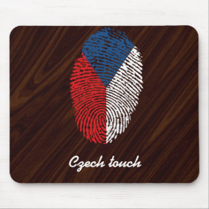 Tschechischer Touch-Fingerabdruck-Flagge Mousepad