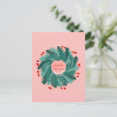 Tschechischer Weihnachtskranz Postkarte (Stehend Vorderseite)