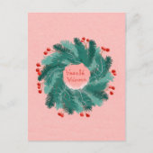 Tschechischer Weihnachtskranz Postkarte (Vorderseite)