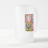 tschechisches Emblem Mattglas Bierglas (VorderseiteRechts)