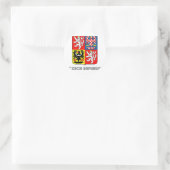 tschechisches Emblem Runder Aufkleber (Tasche)