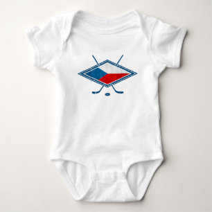 Tschechisches Hockey-Flaggen-Logo český Baby Strampler