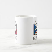 Tschechisches Löwe-Wappen Flagge Kaffeetasse (Mittel)