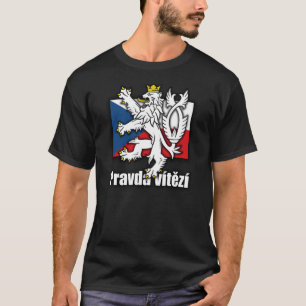 Tschechisches Löwe-Wappen Flagge T-Shirt