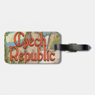 Tschechisches Republik Vintage-Reiseplakat Gepäckanhänger