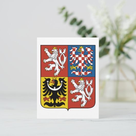 tschechisches Symbol Postkarte (Stehend Vorderseite)