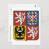 tschechisches Symbol Postkarte (Vorne/Hinten)