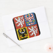 tschechisches Symbol Quadratischer Aufkleber (Umschlag)