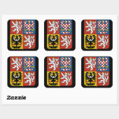 tschechisches Symbol Quadratischer Aufkleber (Blatt)