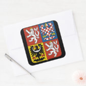 tschechisches Symbol Quadratischer Aufkleber (Umschlag)