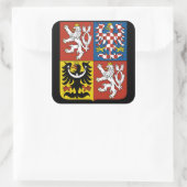 tschechisches Symbol Quadratischer Aufkleber (Tasche)