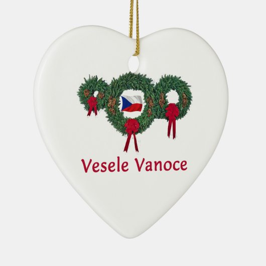 Tschechisches Weihnachten 2 Keramik Ornament (Rechts)