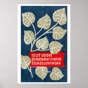 Tschechoslowakei 10. Jubiläum - Streichholzschacht Poster