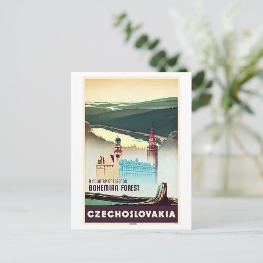 Tschechoslowakei Bohemischer Wald Print Postkarte (Stehend Vorderseite)