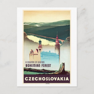 Tschechoslowakei Bohemischer Wald Print Postkarte