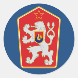 Tschechoslowakei - Wappen-Aufkleber (1960-1990). Runder Aufkleber