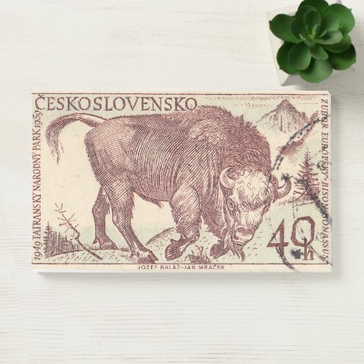 Tschechoslowakische Porto Briefmarke Tatra Nationa Post-it Klebezettel (Büro)