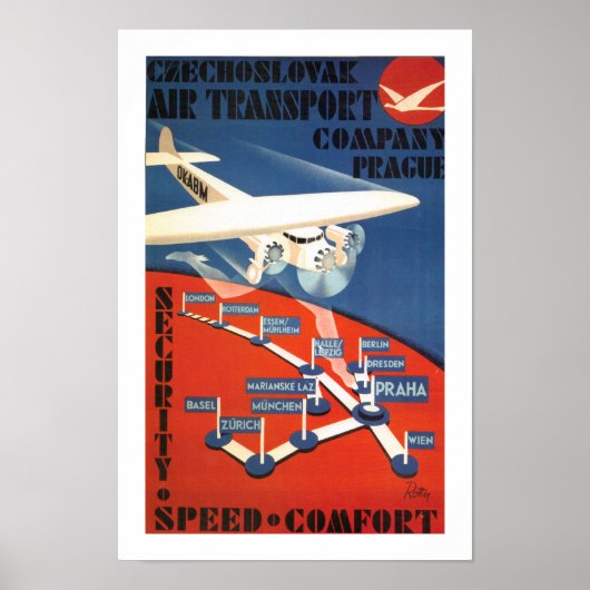 Tschechoslowakischer Luftverkehr Poster (Vorne)