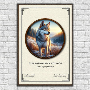 Tschechoslowakischer Wolfhund Zoologie-Serie Poster