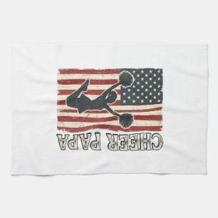 Tscheer Papa USA Flag Vintage Cheer Design_1 Geschirrtuch