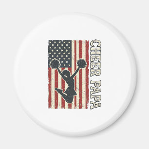 Tscheer Papa USA Flag Vintage Cheer Design_1 Magnet