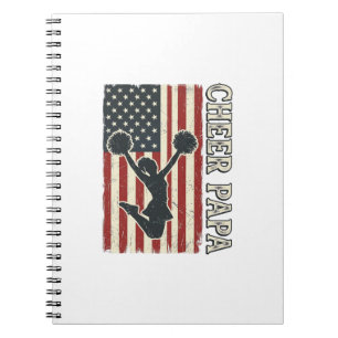 Tscheer Papa USA Flag Vintage Cheer Design_1 Notizblock