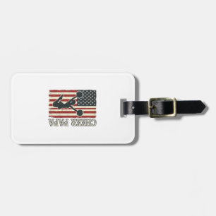 Tscheer Papa USA Flagge Vintage Cheer Design_1 Gepäckanhänger