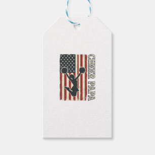 Tscheer Papa USA Flagge Vintage Cheer Design_1 Geschenkanhänger