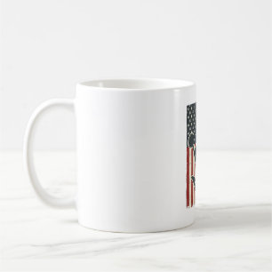Tscheer Papa USA Flagge Vintage Cheer Design_1 Kaffeetasse