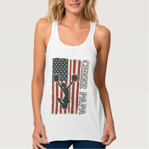 Tscheer Papa USA Flagge Vintage Cheer Design_1 Tank Top
