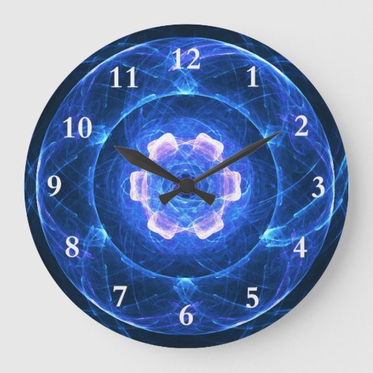 Tscherenkow-Strahlung Große Wanduhr (Vorderseite)