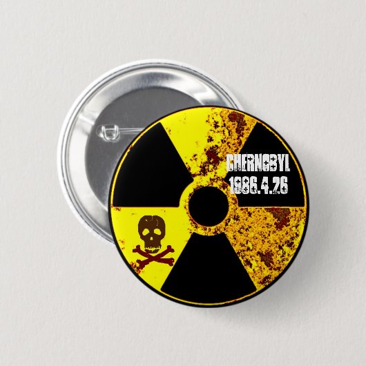 Tschernobyl-Gedenkstätte gegen nuklear Button (Vorne & Hinten)