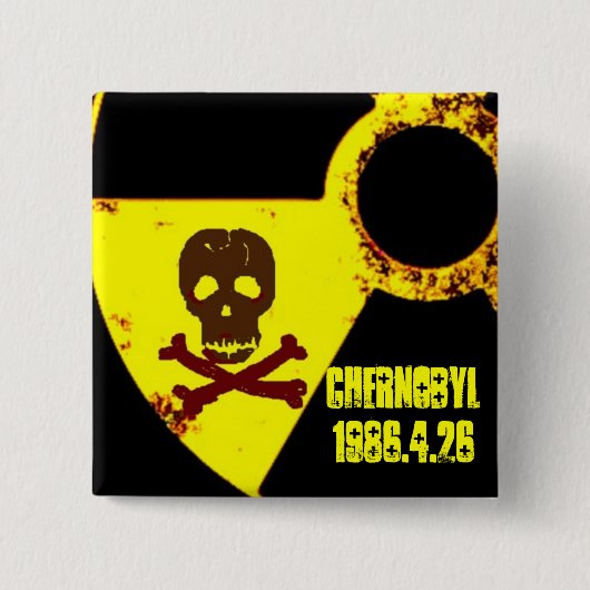 Tschernobyl-Gedenkstätte gegen nuklear Button (Vorderseite)