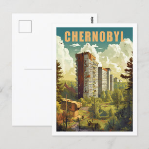 Tschernobyl Kiew Ukraine Berühmter Vintage-Reiseor Postkarte