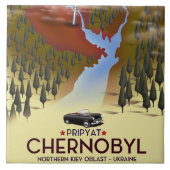 Tschernobyl, Pripyat, ukraine Reiseplakat Fliese (Vorderseite)