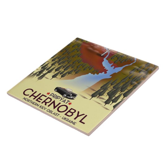 Tschernobyl, Pripyat, ukraine Reiseplakat Fliese (Seite)