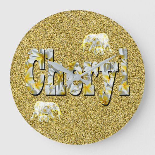 Tscherylname mit französischer Blume,   Große Wanduhr (Vorderseite)