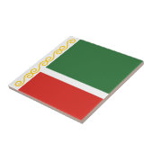 Tschetschenien-Flagge Fliese (Seite)