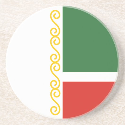 Tschetschenien-Flagge Getränkeuntersetzer (Vorne)