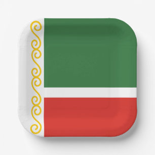 Tschetschenien-Flagge Pappteller