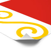Tschetschenien-Flagge Poster (Ecke)