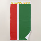 Tschetschenien-Flagge Strandtuch (Vorderseite)